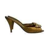 Miu Miu Metallic Leather Heels - Size 39