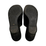 Miu Miu Leather Wedge Slide Sandals - Size 37
