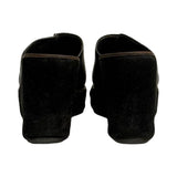 Miu Miu Leather Wedge Slide Sandals - Size 37