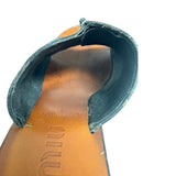 Miu Miu Leather Wedge Slide Sandals - Size 37