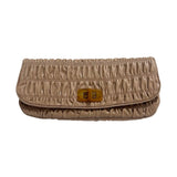 Prada "Nappa Gaufre" Ruched Leather Clutch
