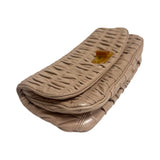 Prada "Nappa Gaufre" Ruched Leather Clutch