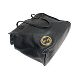 Gucci "Dollar G Interlocking" Vintage Leather Tote Bag