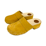 Chloe "Joy" Suede Platform Clogs - Size 40