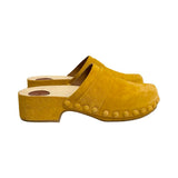Chloe "Joy" Suede Platform Clogs - Size 40