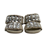 Pedro Garcia Crystal-Embellished Wedge Sandals - Size 37