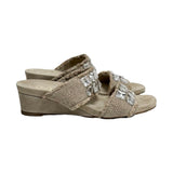 Pedro Garcia Crystal-Embellished Wedge Sandals - Size 37