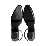 Chanel Wool Slingback Heels - Size 38.5