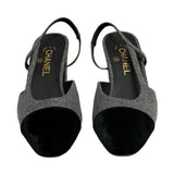 Chanel Wool Slingback Heels - Size 38.5