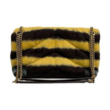 Saint Laurent "Tie Dye Wool Loulou Puffer" Shoulder Bag