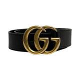 Gucci "GG Marmont Double G" Leather Belt