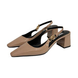 Versace Patent Leather Slingback Heels - Size 36.5