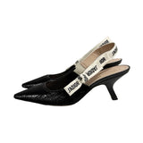 Christian Dior "J'Adior" Shimmer Velvet Slingback Heels - Size 37