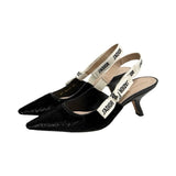 Christian Dior "J'Adior" Shimmer Velvet Slingback Heels - Size 37