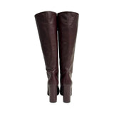 Saint Laurent Leather Knee-High Boots - Size 36
