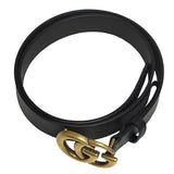 Gucci "GG Marmont Double G" Leather Belt - Size 85/34