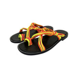 Loewe "Paula's Ibiza Knotted Rope Leather Sandals" - Size 38