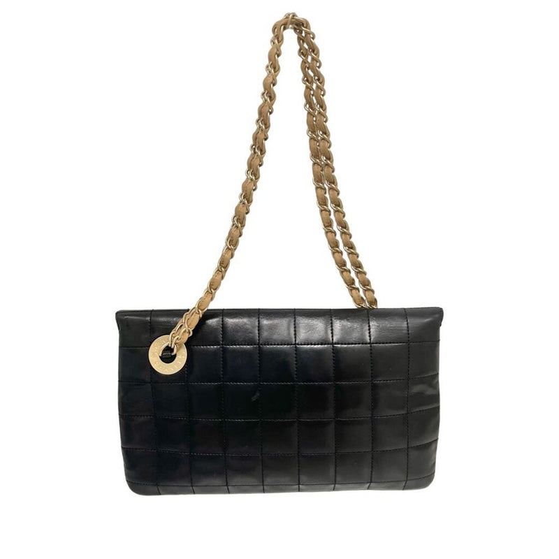 Chanel "Vintage Chocolate Bar Mademoiselle Chain Flap Bag"