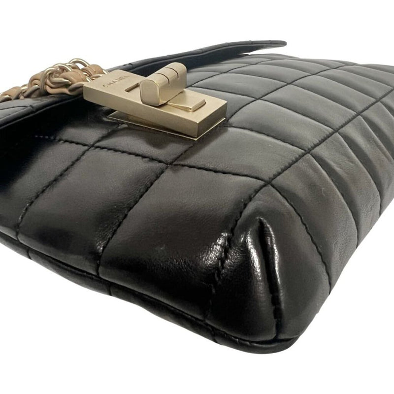 Chanel "Vintage Chocolate Bar Mademoiselle Chain Flap Bag"