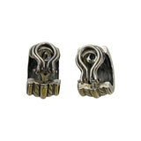 David Yurman "Large Silver and Gold Thoroughbred Earrings"