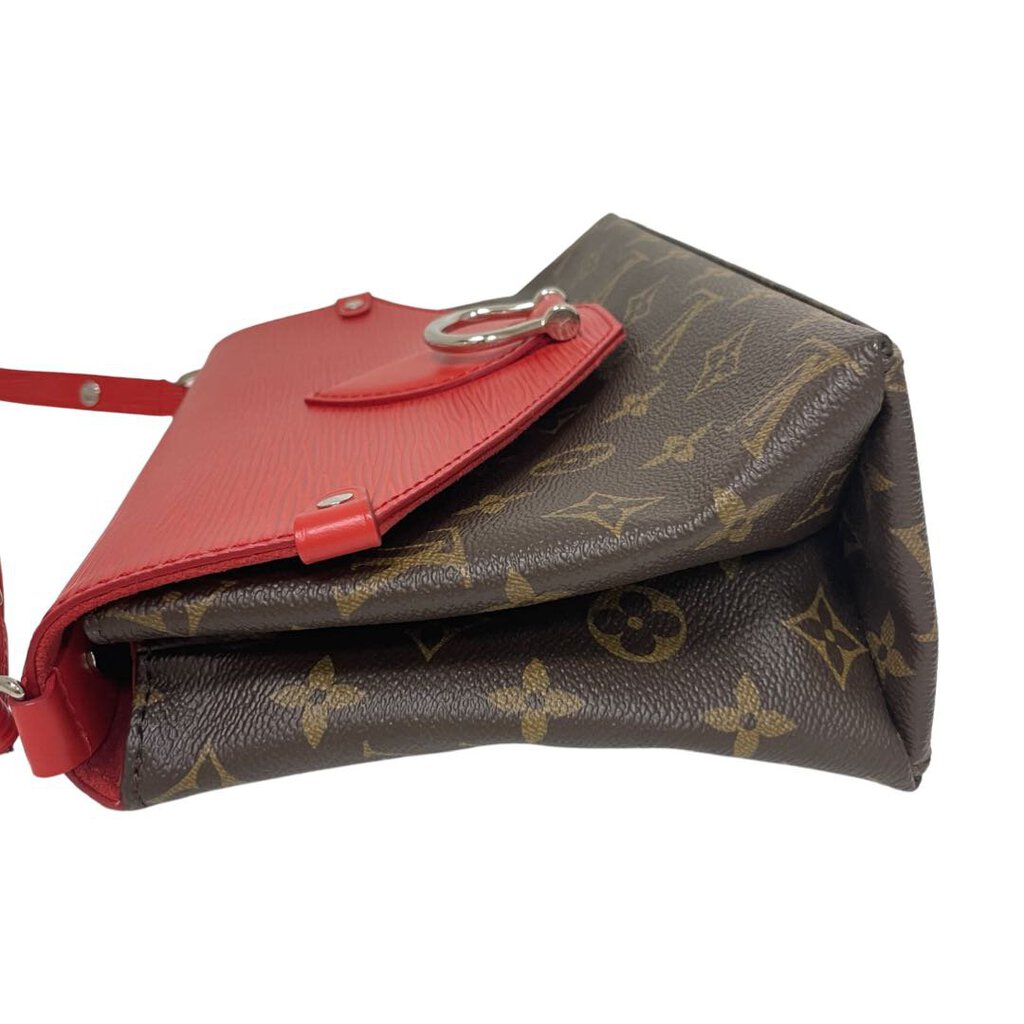 M44031 Louis Vuitton 2017 Premium Monogram Canvas & Epi Saint Michel  Handbag-Red