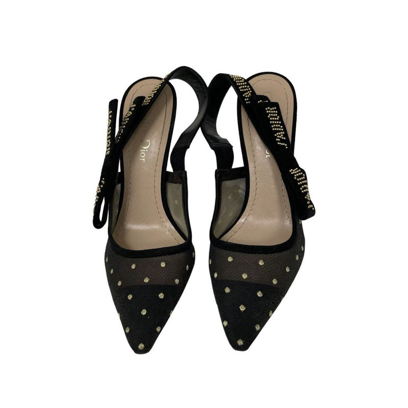 Christian Dior "J'adior Studded Slingback Sandals" - Size 37