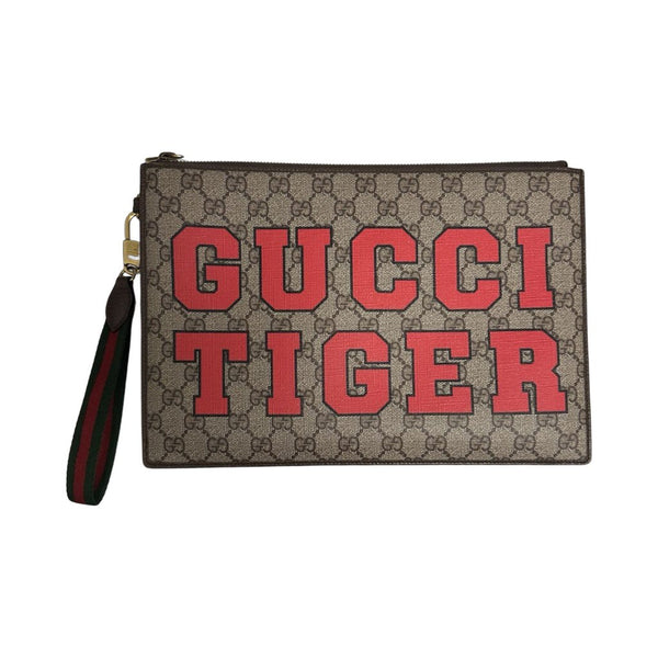 Gucci Monogram "Gucci Tiger" Pouch